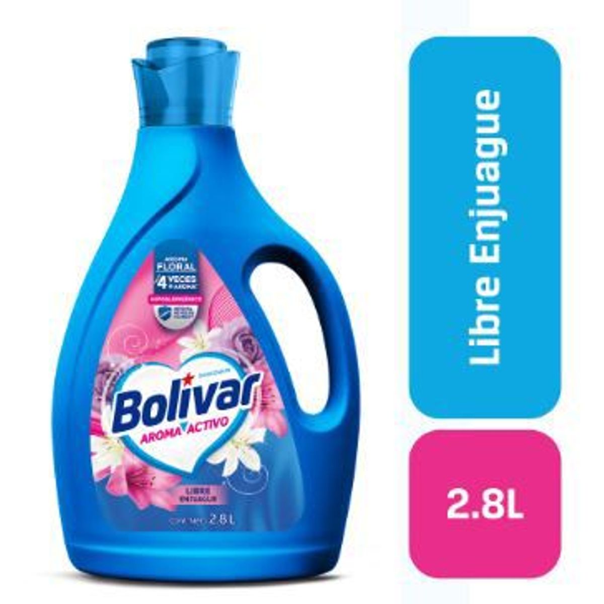 BOLIVAR - Suavizante Bolivar Aroma Activo Primaveral Botella 2.8 L