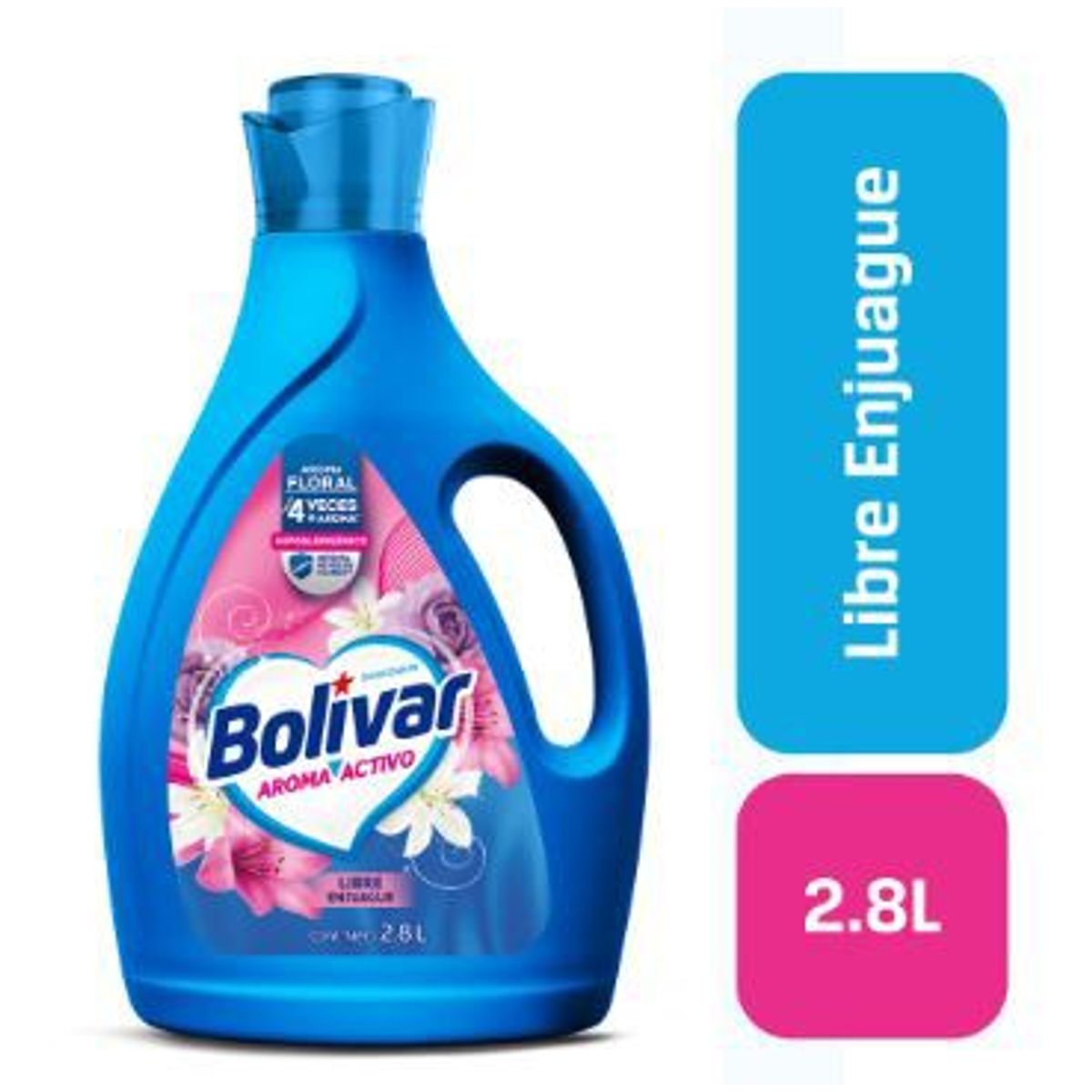 BOLIVAR - Suavizante Bolivar Aroma Activo Primaveral Botella 2.8 L
