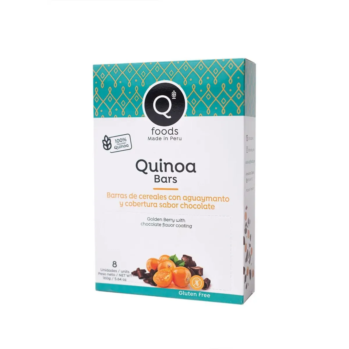 QFOODS - Barra con Aguaymanto y Chocolate Qfoods Empaque 8 Und