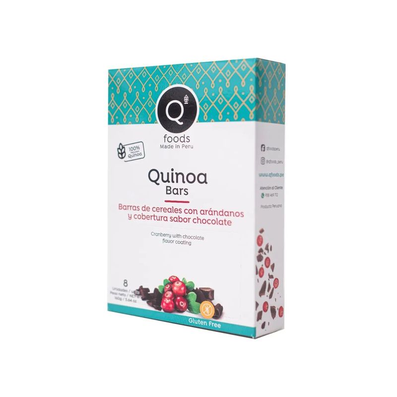 QFOODS - Barra de Arandanos Con Chocolate Qfoods
