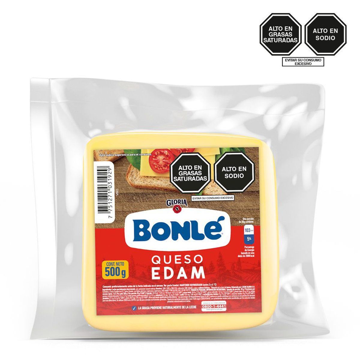 BONLE - Queso Edam Bonlé Empaque 500 g
