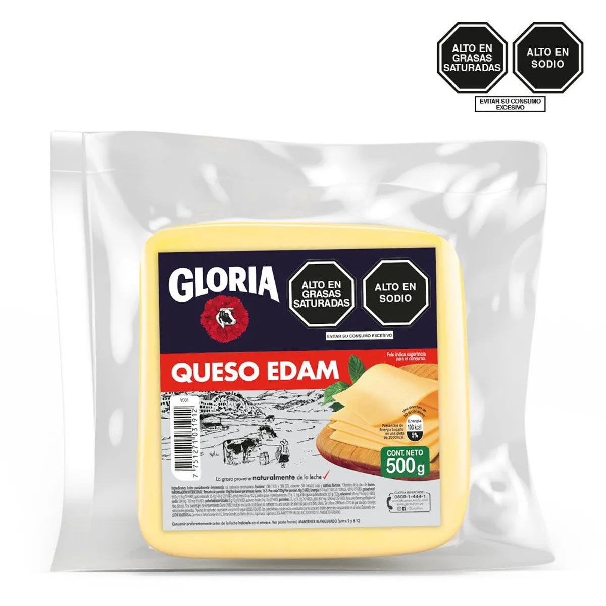 GLORIA - Queso Edam Gloria Empaque 500 g