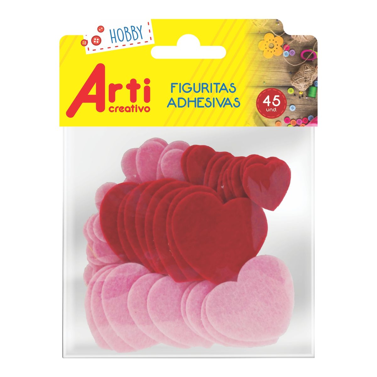ARTI CREATIVO - Stickers Arti Creativo Corazones Bolsa 45 Und