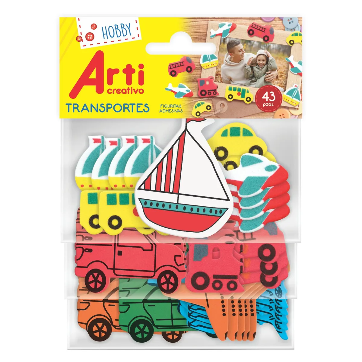 ARTI CREATIVO - Stickers Arti Creativo Transportes Bolsa 43 Und