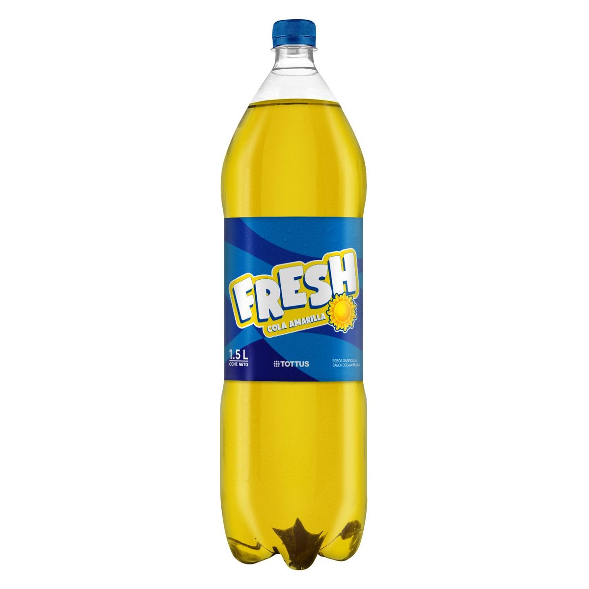 TOTTUS - Gaseosa Fresh Cola Amarilla Botella 1.5 L
