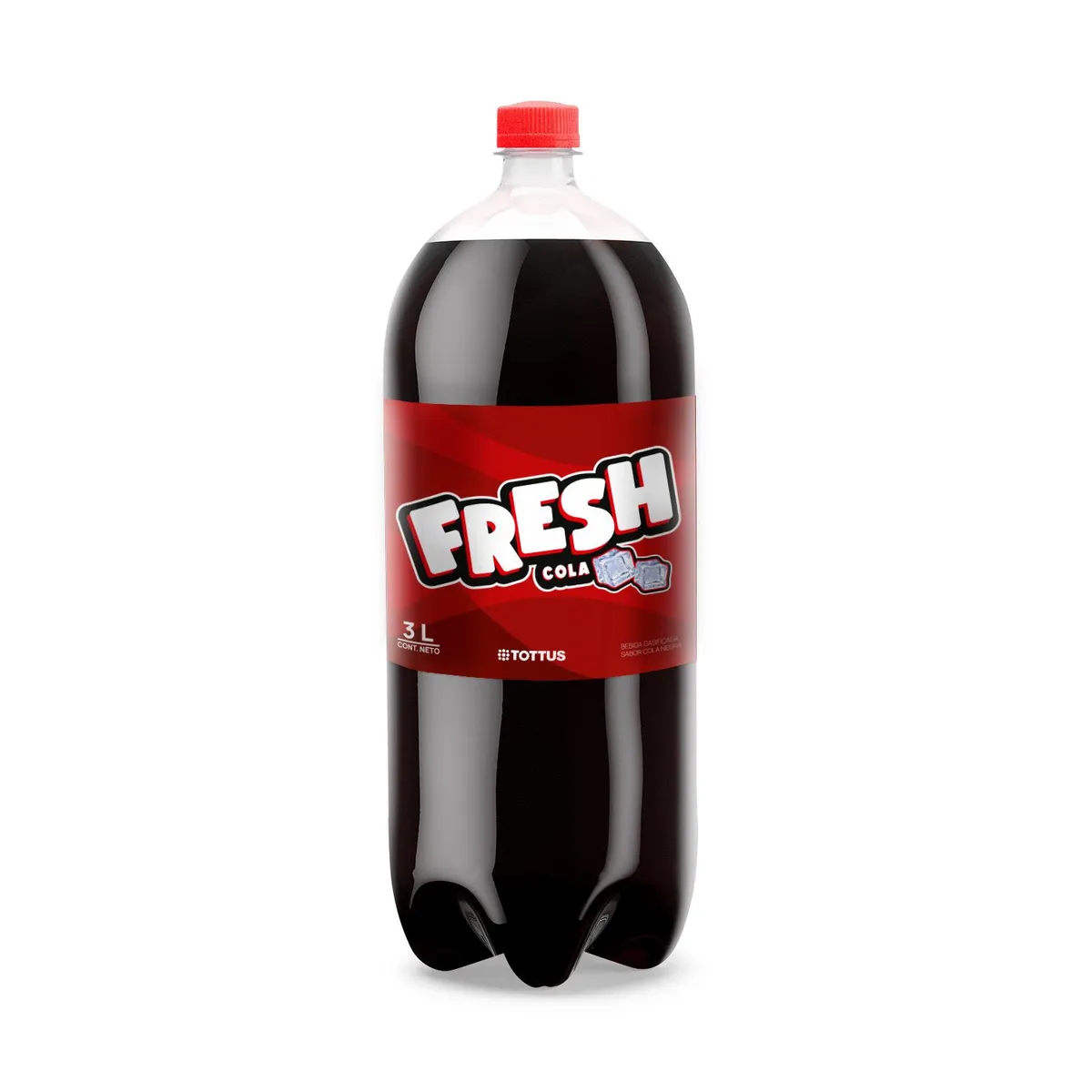 TOTTUS - Gaseosa Fresh Cola Negra Botella 3 L