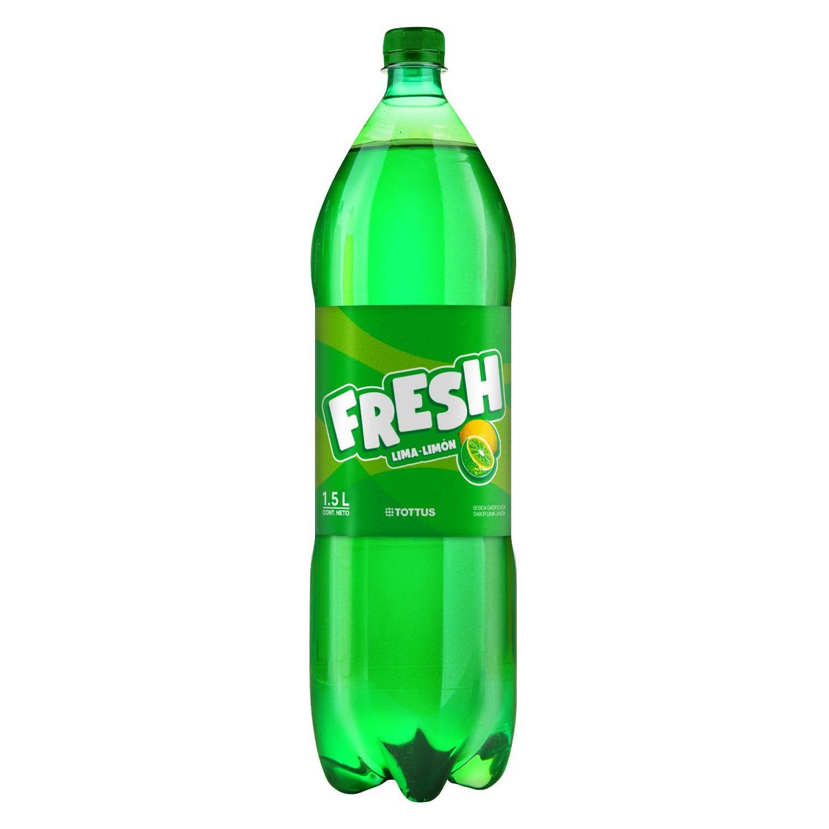 FRESH - Gaseosa Fresh Cola Lima Limón Botella 1.5 L