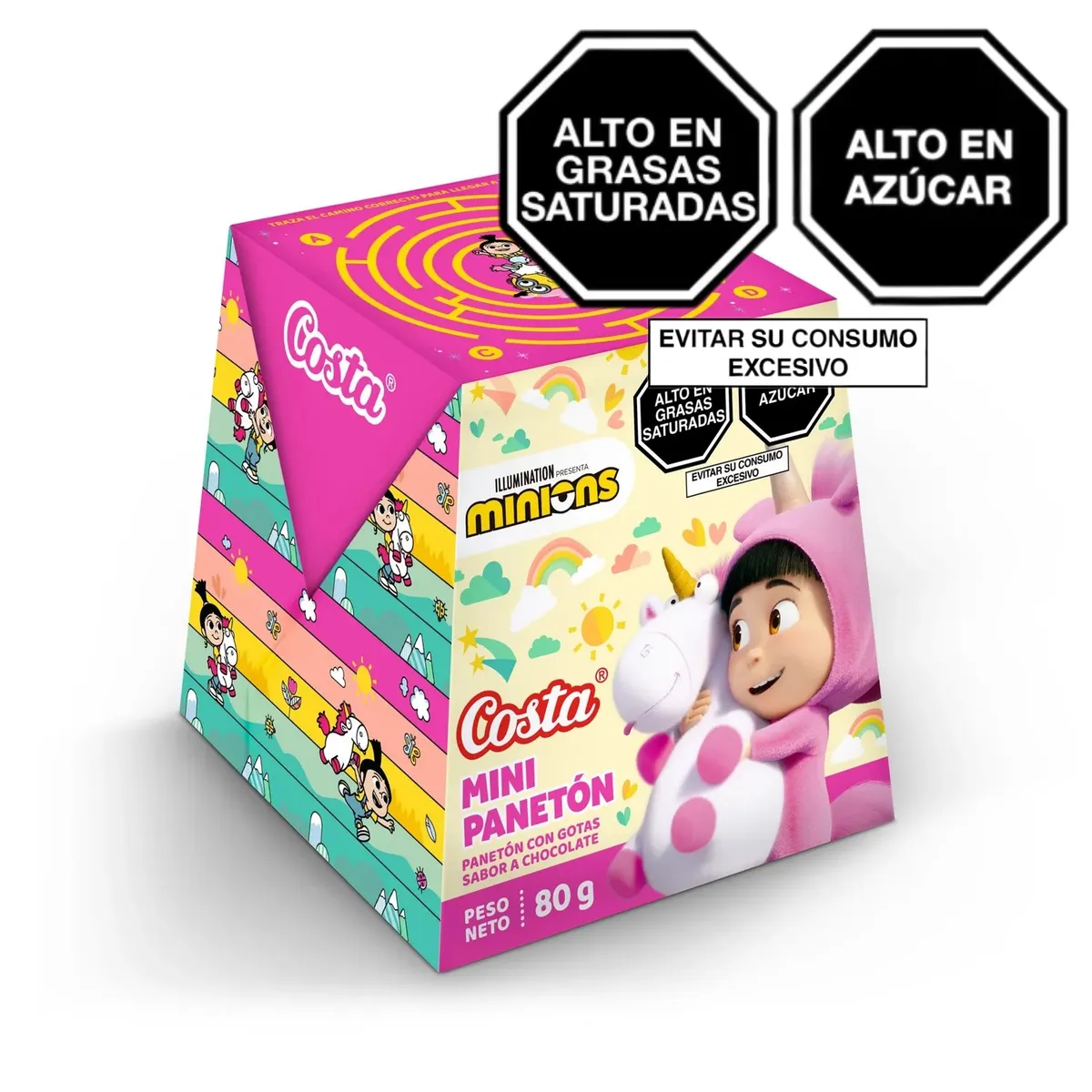 COSTA - Panetón Costa Mini Con Gotas Chocolate Caja 80 g