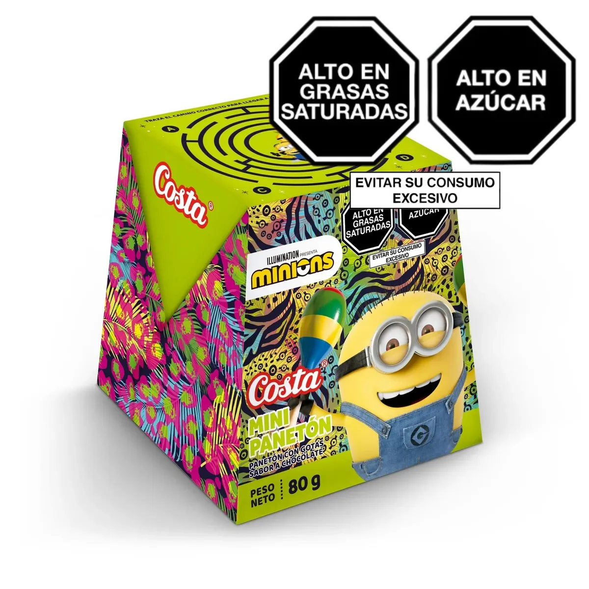 COSTA - Panetón Costa Mini Con Gotas Chocolate Caja 80 g
