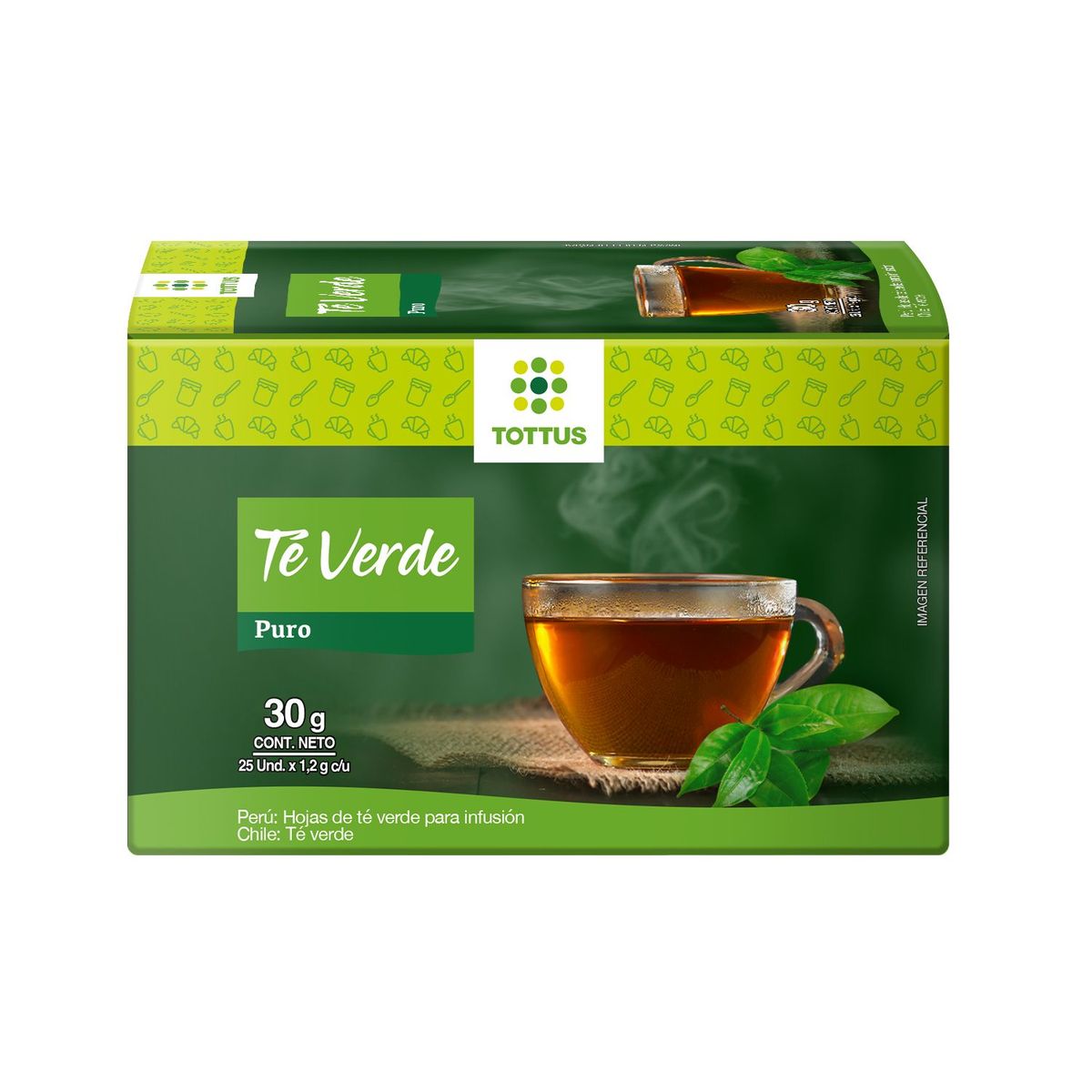 TOTTUS - Té Verde Tottus Caja 25 Sobres