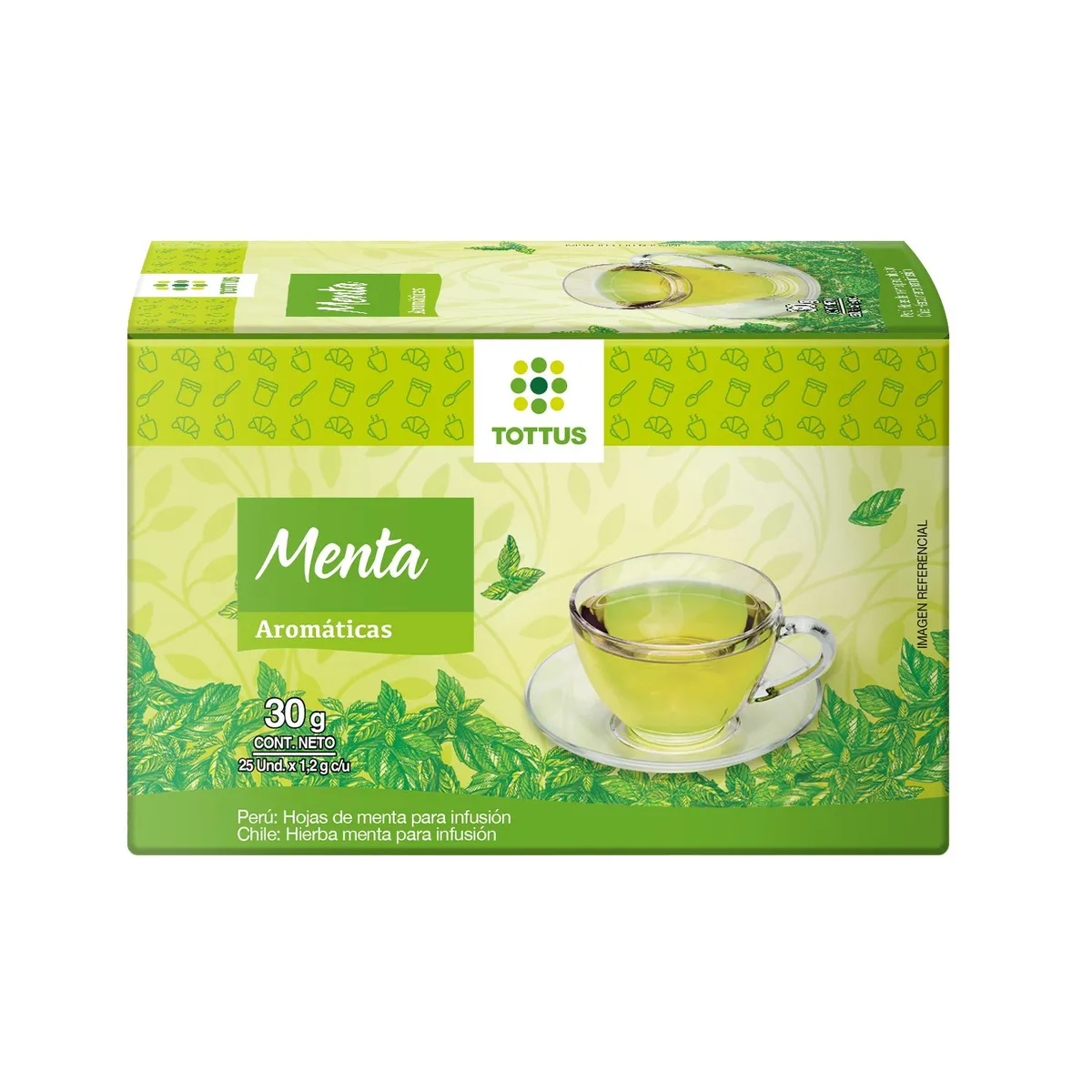 TOTTUS - Menta Tottus Caja 25 Sobres