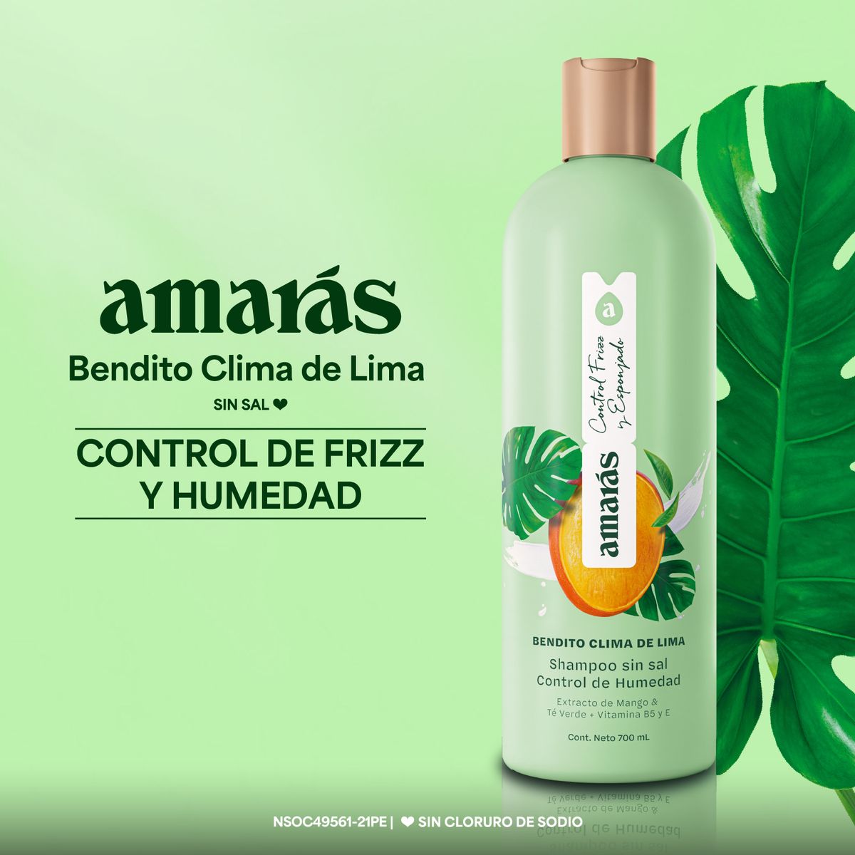 AMARAS - Shampoo Amarás Bendito Clima Lima Envase 700 mL