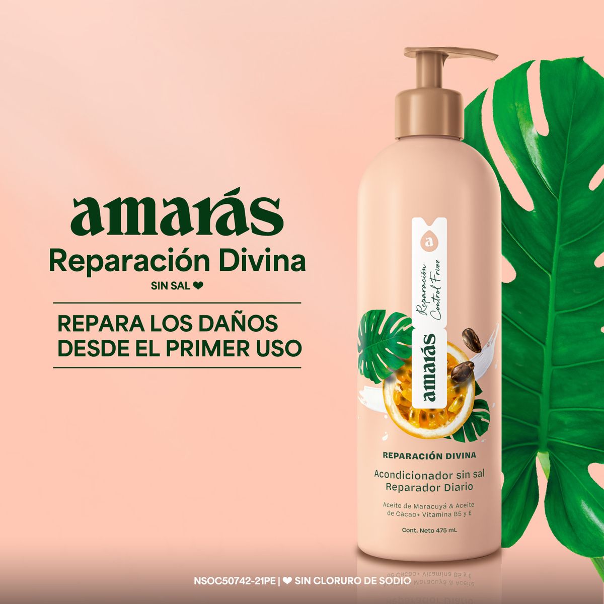 AMARAS - Acondicionador Amarás Reparación Divina Envase 475 mL