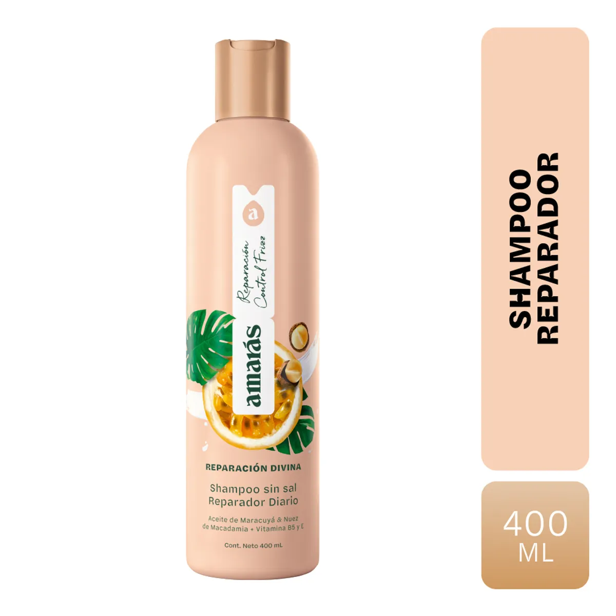 AMARAS - Shampoo Amarás Reparación Divina Envase 400 mL