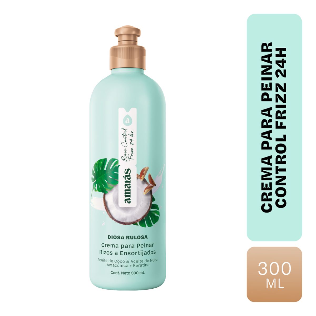AMARAS - Crema para Peinar Amarás Diosa Rulosa Botella 300 mL