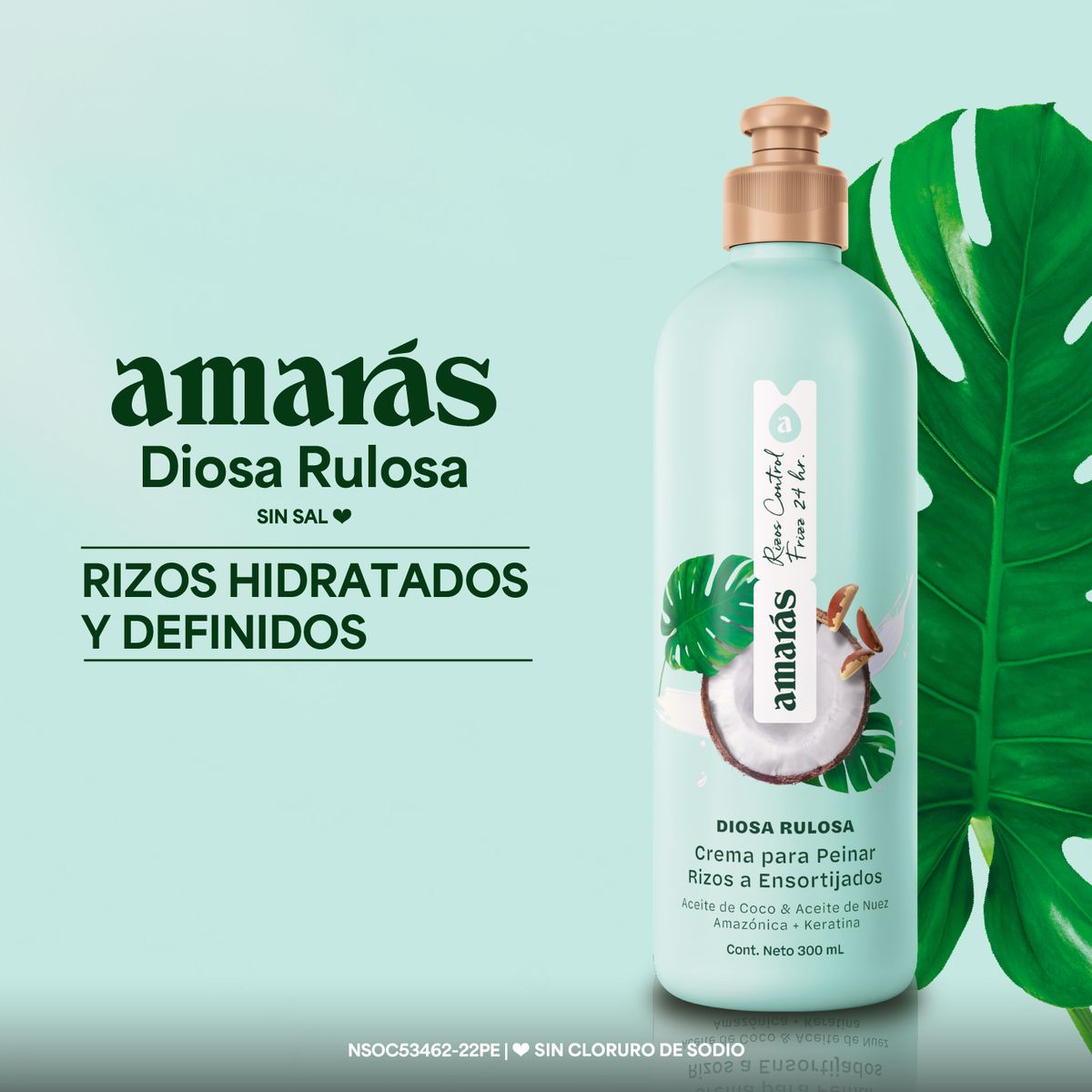 AMARAS - Crema para Peinar Amarás Diosa Rulosa Botella 300 mL