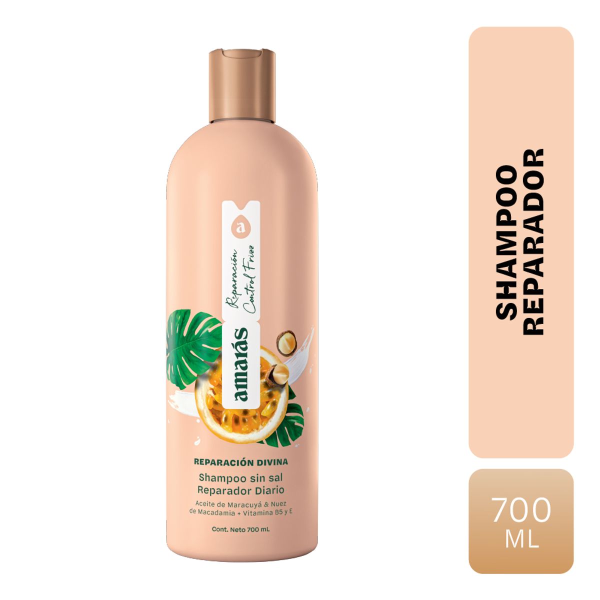 AMARAS - Shampoo Amarás Reparación Divina Envase 700 mL