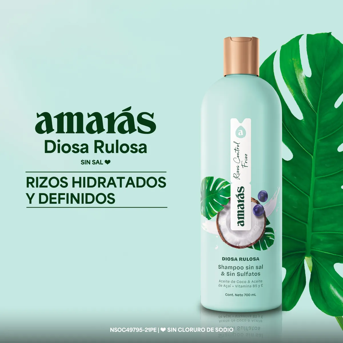 AMARAS - Shampoo Amarás Diosa Rulosa Envase 700 mL