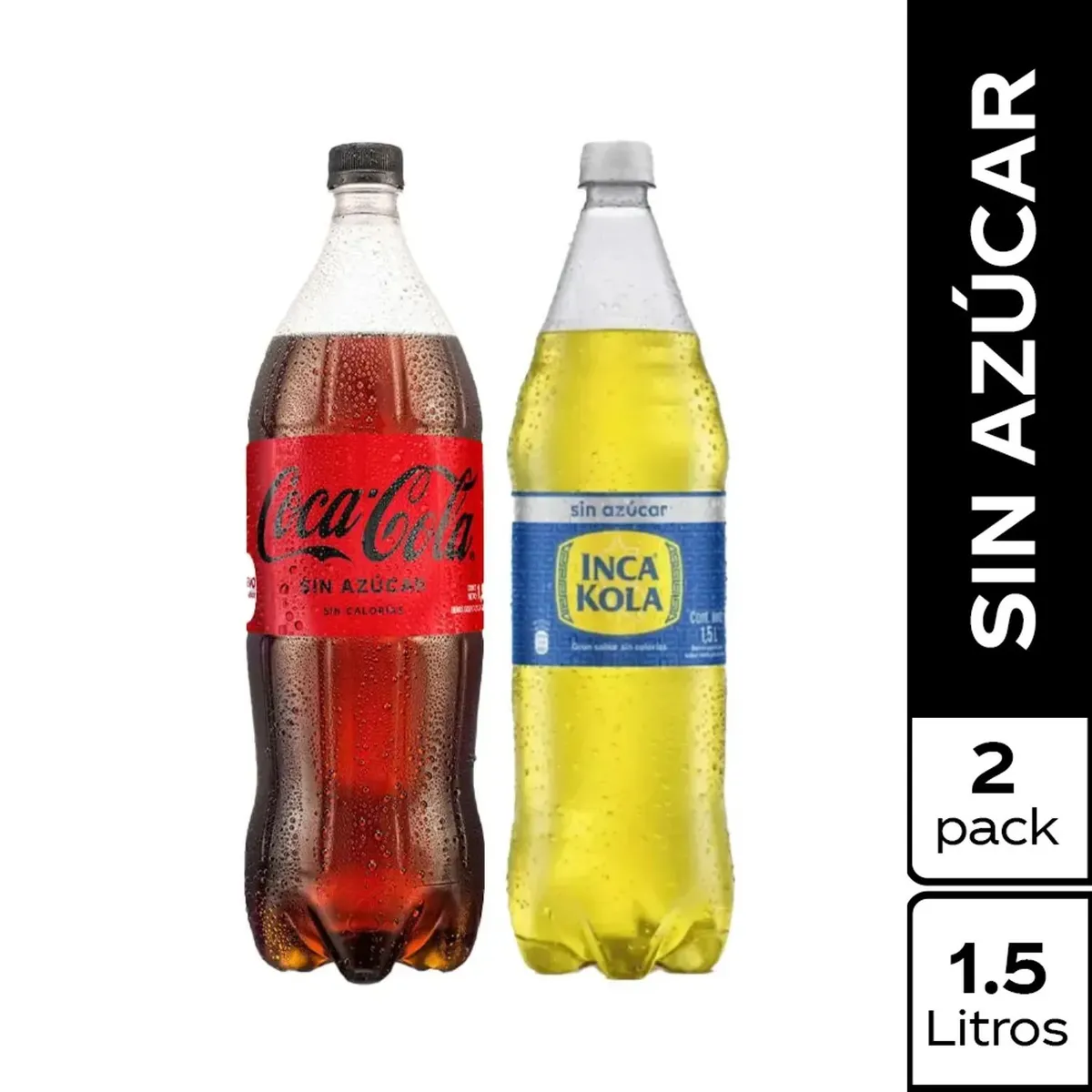 COCA COLA - Pack Inca Kola 1.5 L + Coca-Cola Sin Azúcar 1.5 L