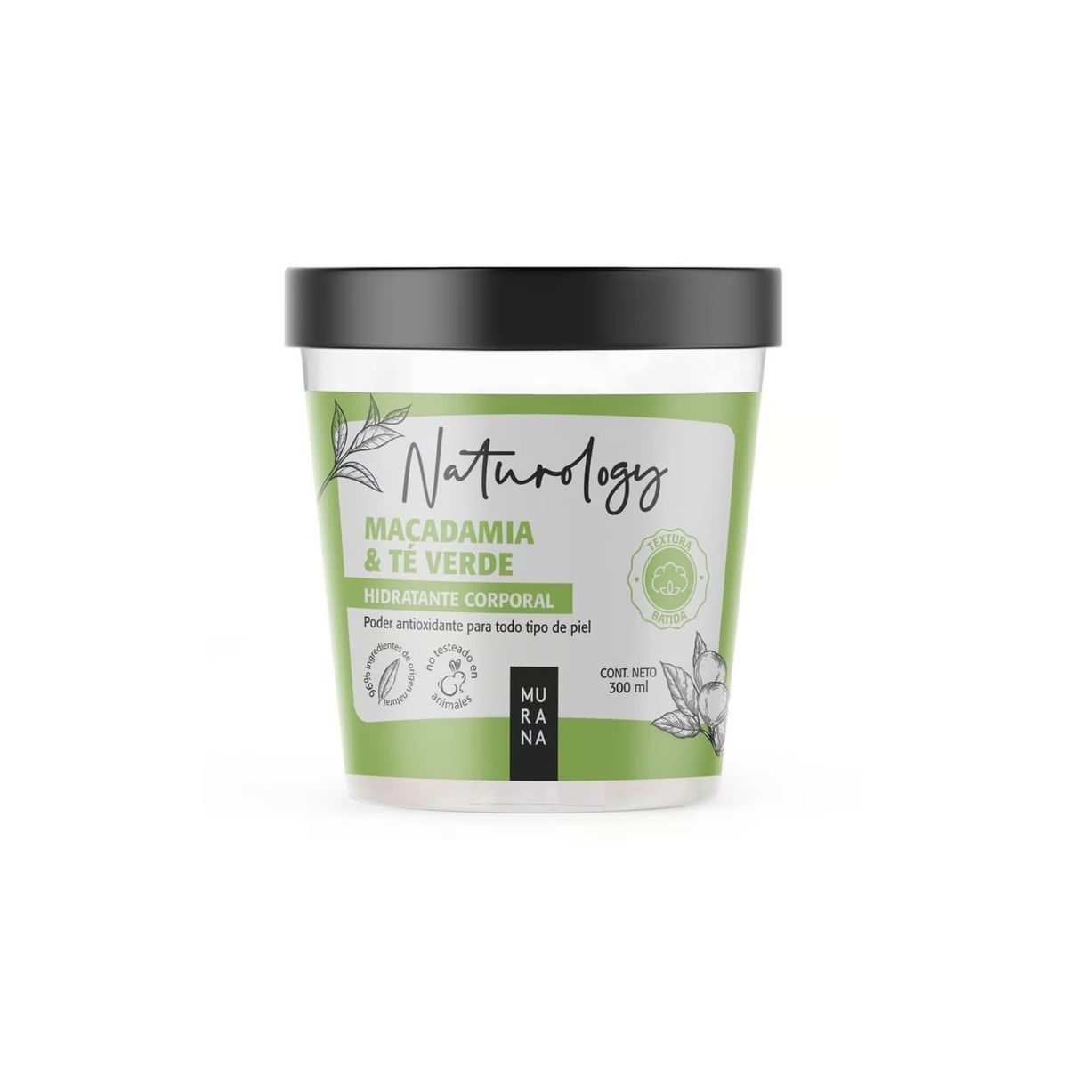 MURANA - Hidratante Batido Corporal Murana Macadamia y Té Verde Envase 300 mL