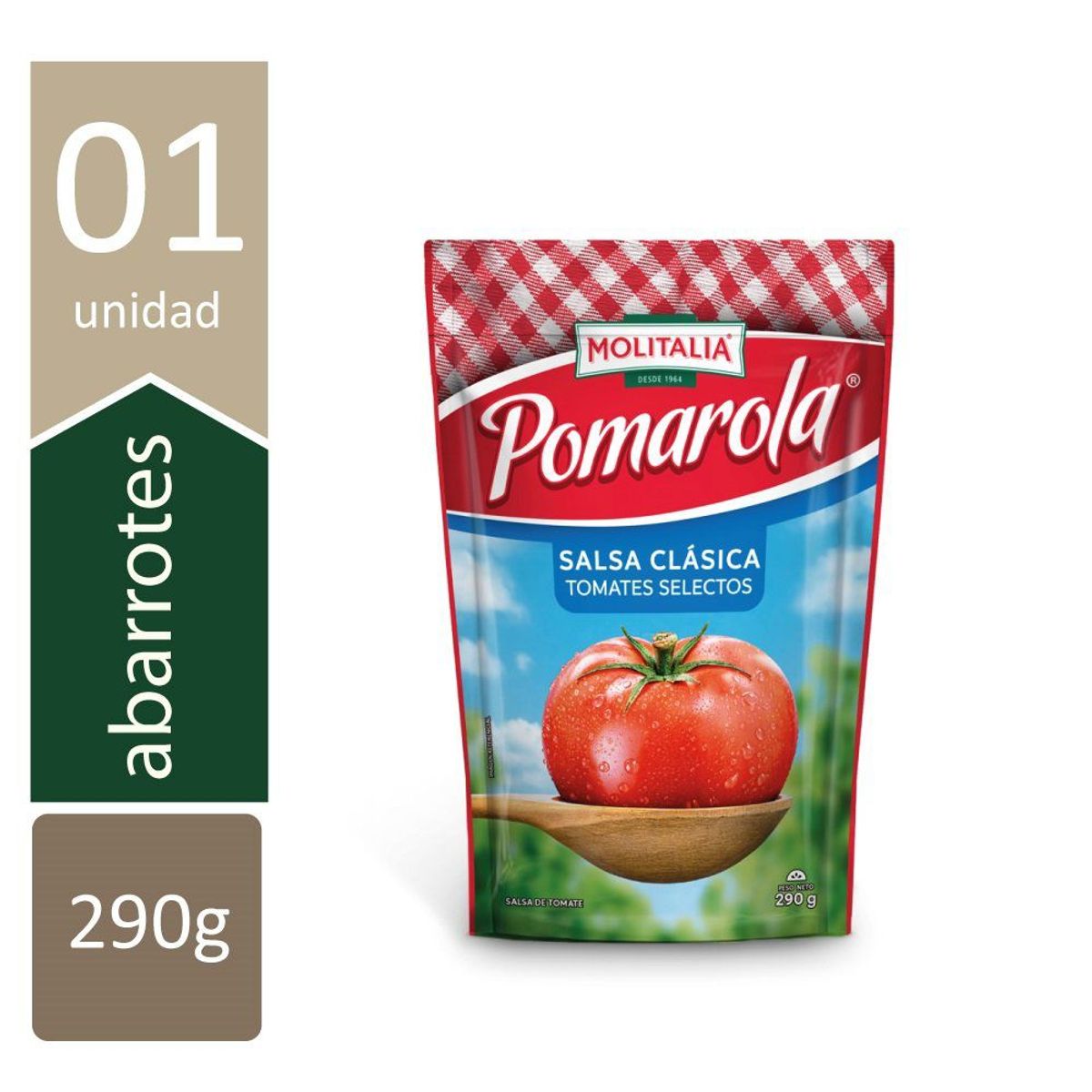 MOLITALIA - Salsa de Tomate Pomarola Clásica Doypack 290 g