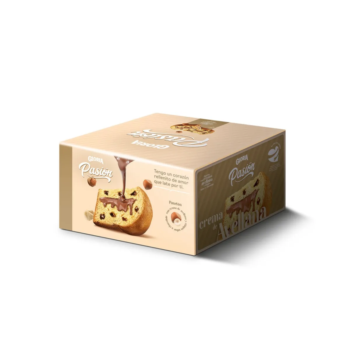 GLORIA - Panetón Gloria Pasión Crema de Avellanas Caja 500 g