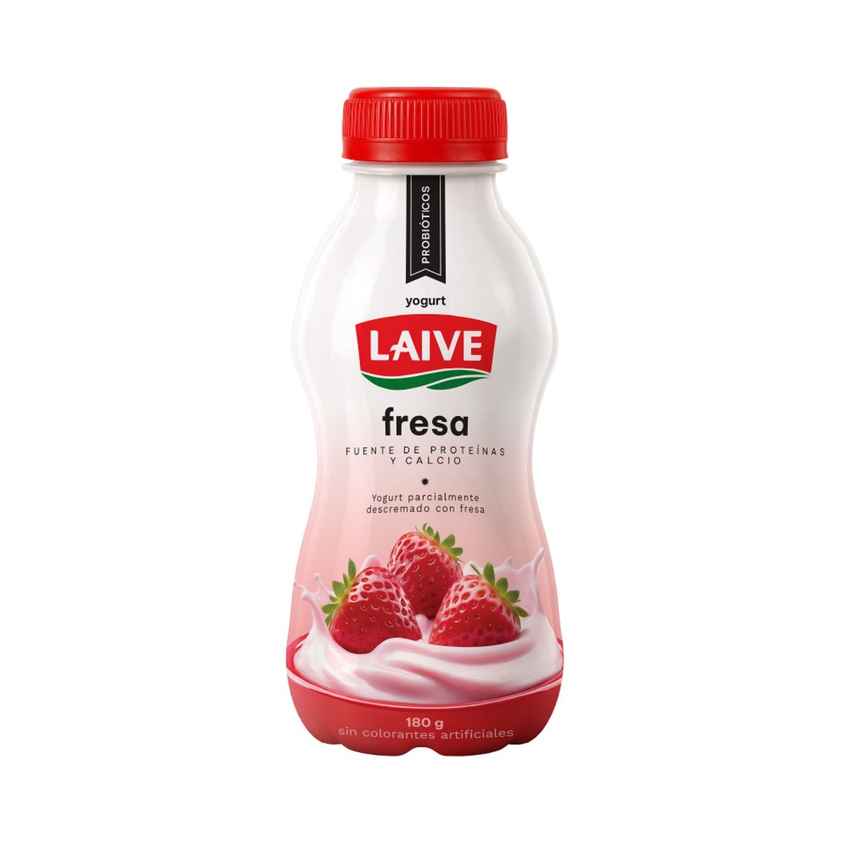 LAIVE - Yogurt Laive Fresa Botella 180 g
