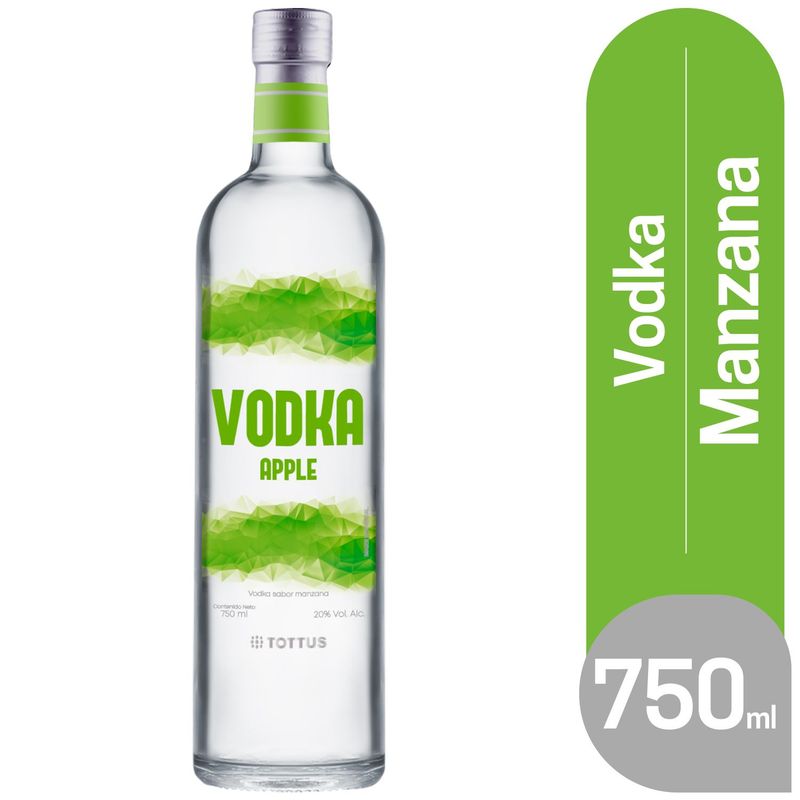 TOTTUS - Vodka Apple Tottus Botella 750 mL