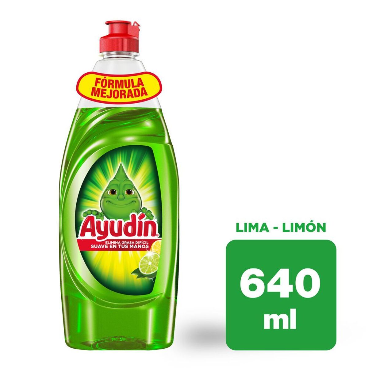 AYUDIN - Lavavajilla Líquido Ayudín Lima Limón Envase 640 mL