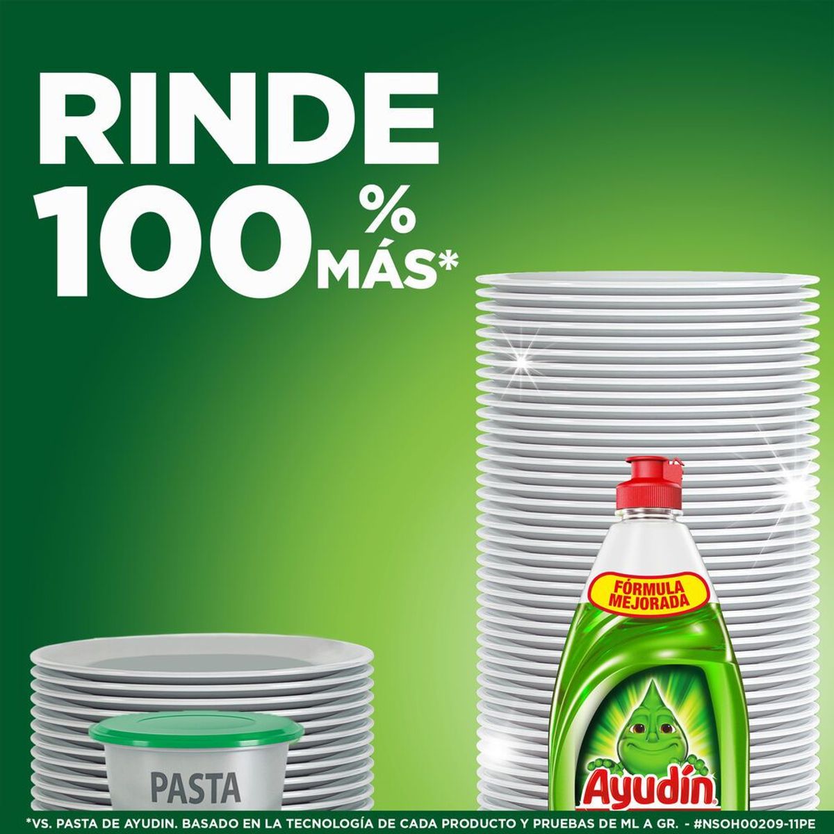 AYUDIN - Lavavajilla Líquido Ayudín Lima Limón Envase 640 mL