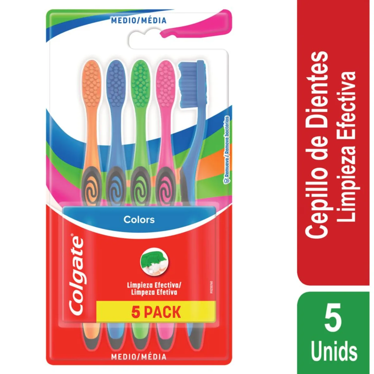 COLGATE - Cepillo De Dientes Colgate Colors Empaque 5 Und