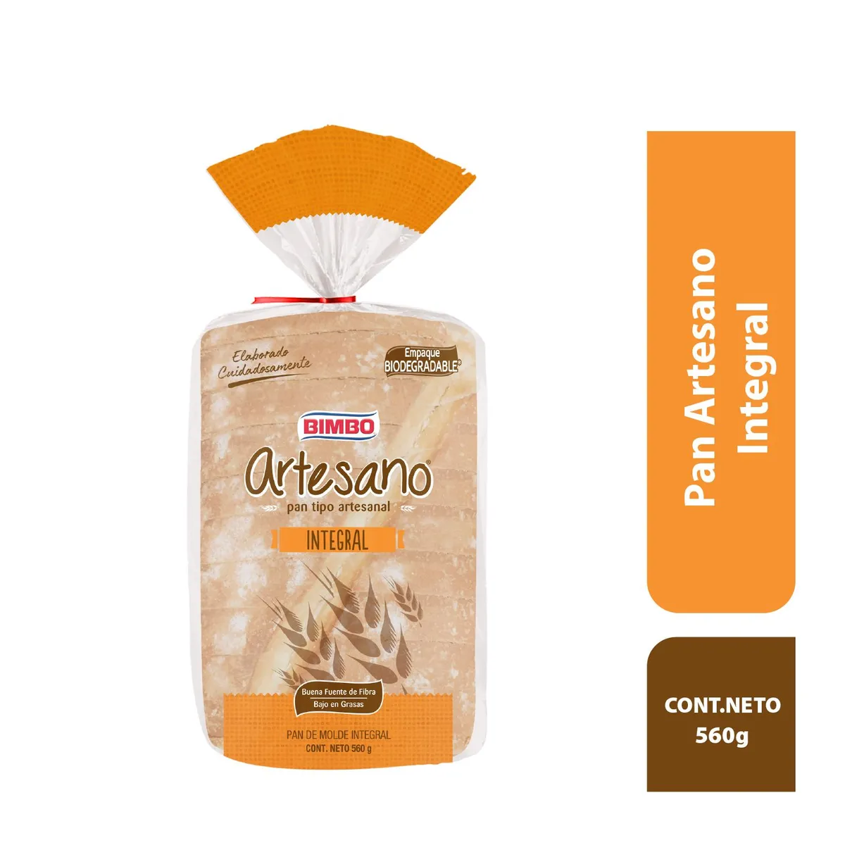 BIMBO - Pan de Molde Bimbo Artesano Integral Bolsa 560 g