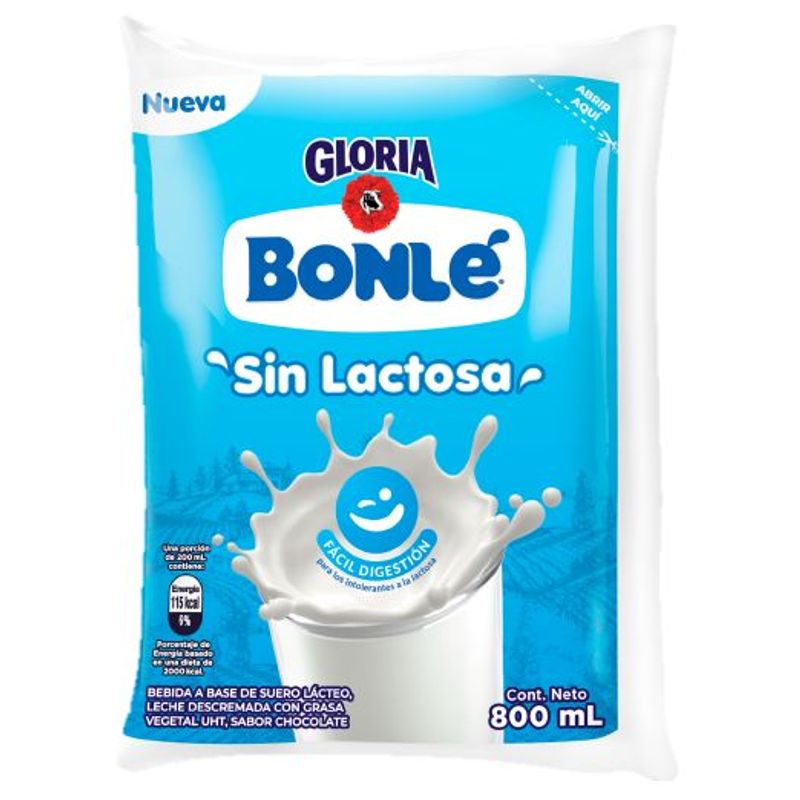 BONLE - Mezcla Láctea Bonlé Sin Lactosa Bolsa UHT 800 mL