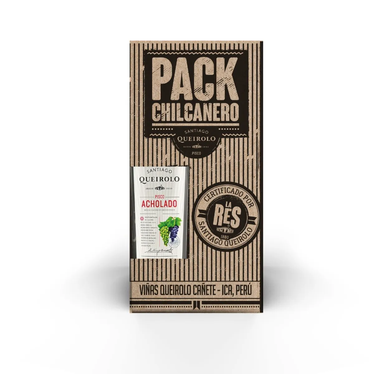 SANTIAGO QUEIROLO - Pisco Acholado Santiago Queirolo 750 mL + Evervess 1.5 L