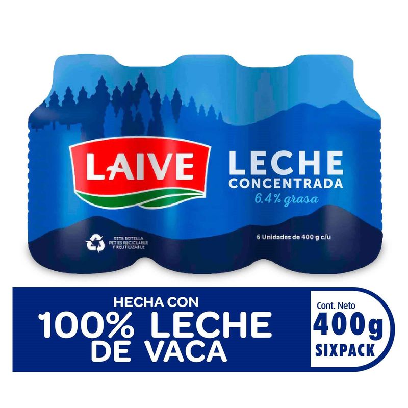 LAIVE - Sixpack Leche Concentrada Entera Laive 400 g