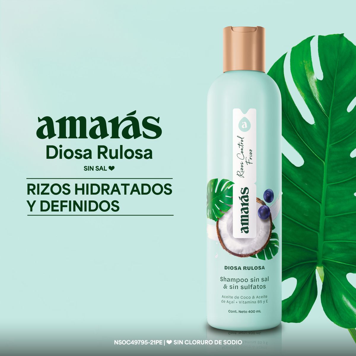 AMARAS - Shampoo Amarás Diosa Rulosa Envase 400 mL