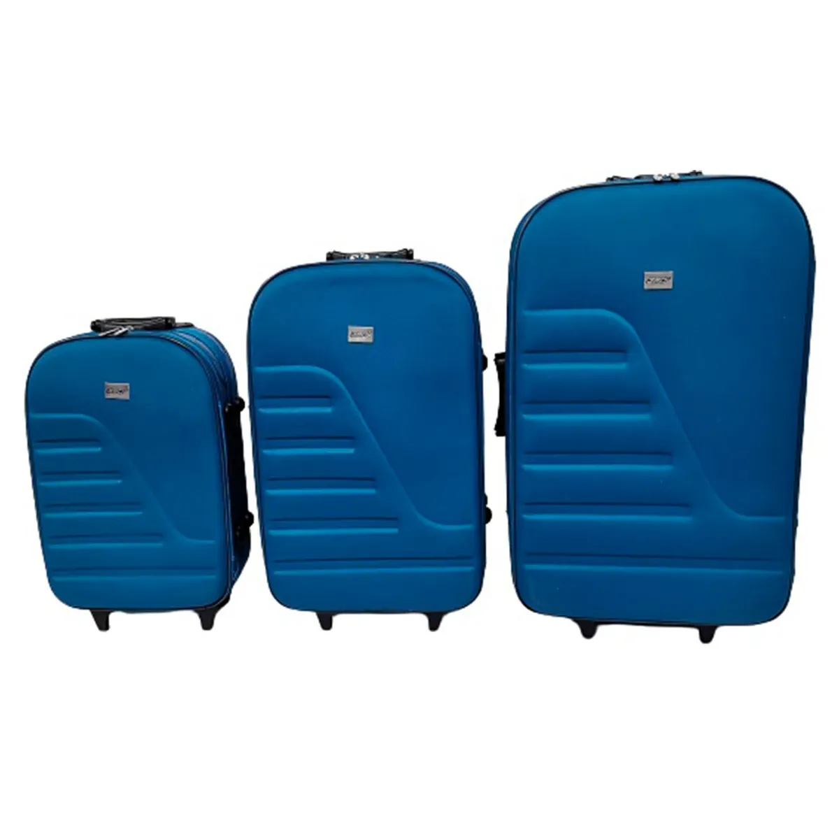 360 - Set Maletas Soft 360 Azul Indigo 3 Und
