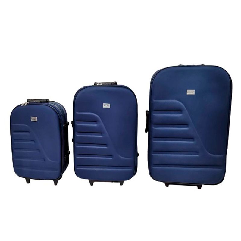 360 - SET X3 MALETAS SOFT 360 AZUL OSCURO