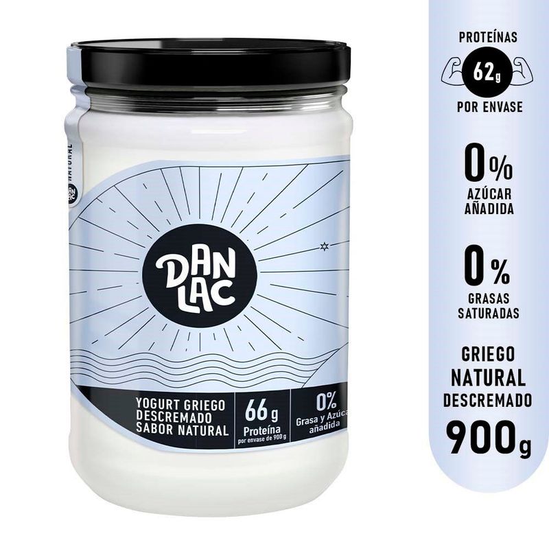 DANLAC - Yogurt Danlac Descremado Sabor Natural 900 g
