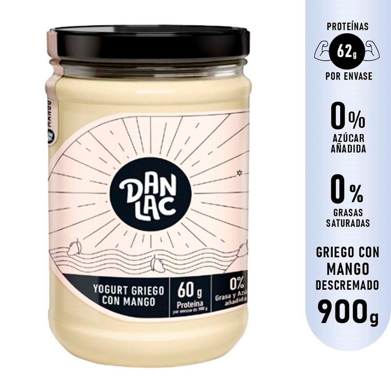 DANLAC - Yogurt Danlac Descremado Mango 900 g