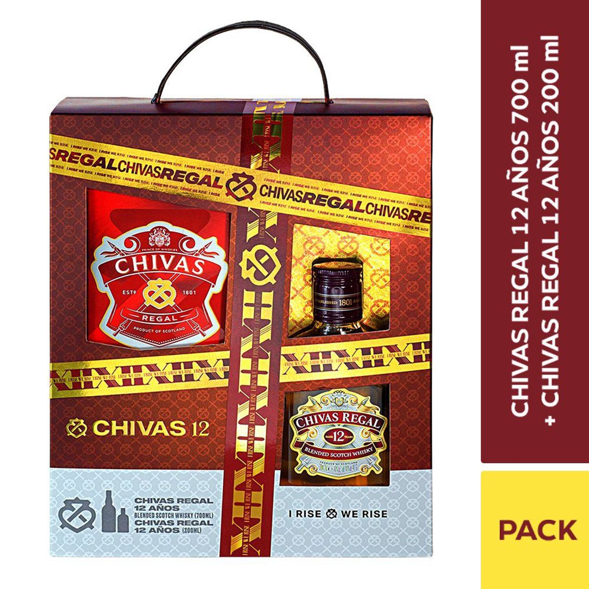 CHIVAS REGAL - Whisky Chivas Regal 12 Años 700 mL + 200 mL