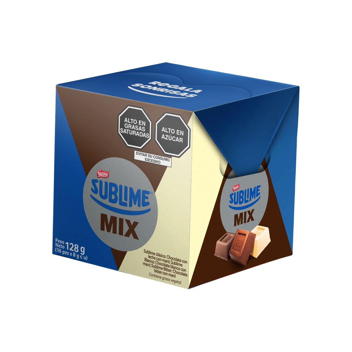 SUBLIME - Chocolate Sublime Mix Clásico Blanco Bitter Caja 16 Und
