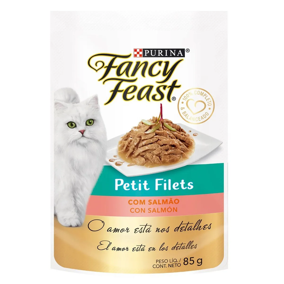 FANCY FEAST - Alimento Húmedo para Gato Fancy Feast Petit Filet Salmón Doypack 85 g