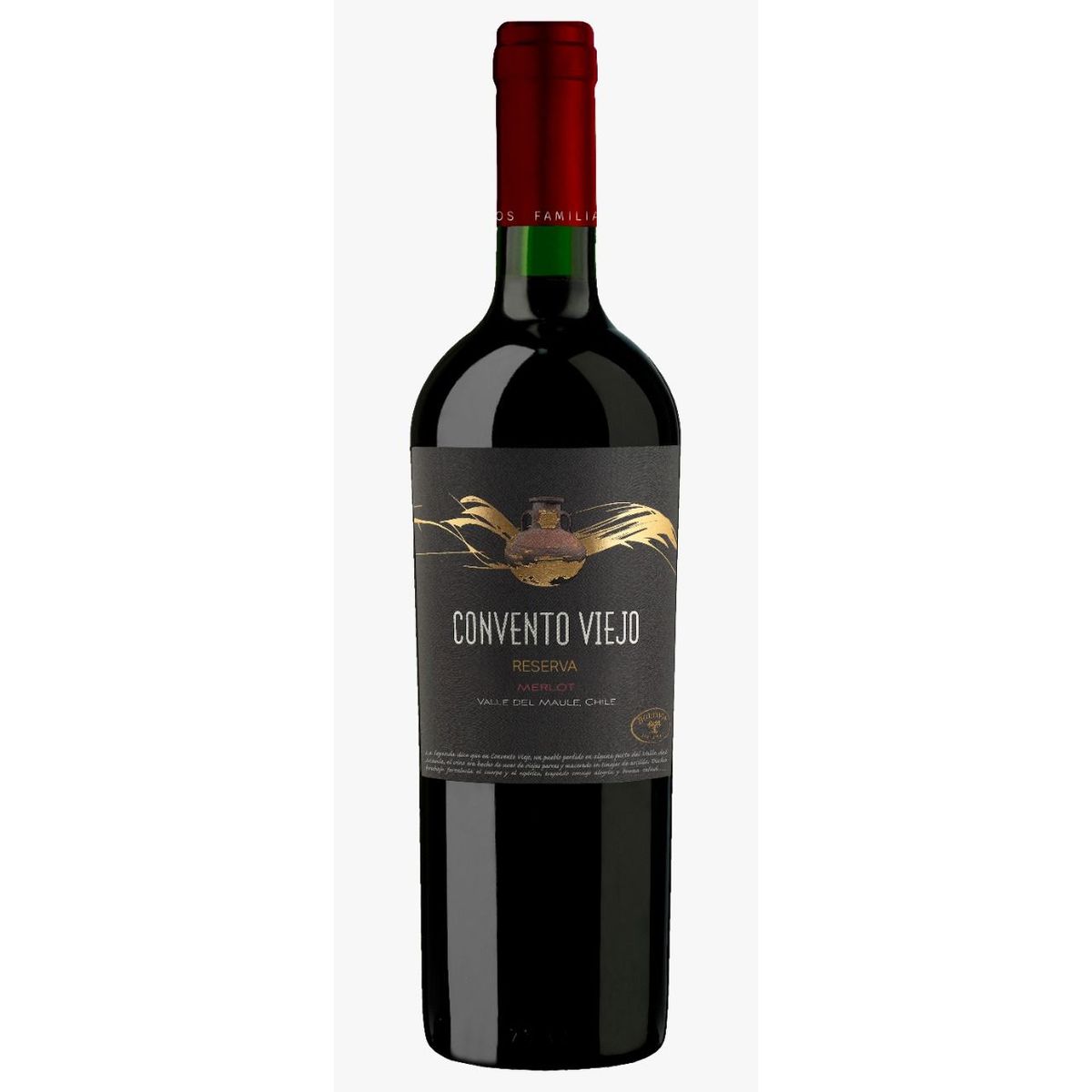 CONVENTO VIEJO - Vino Convento Viejo Reserva Merlot Botella 750 mL