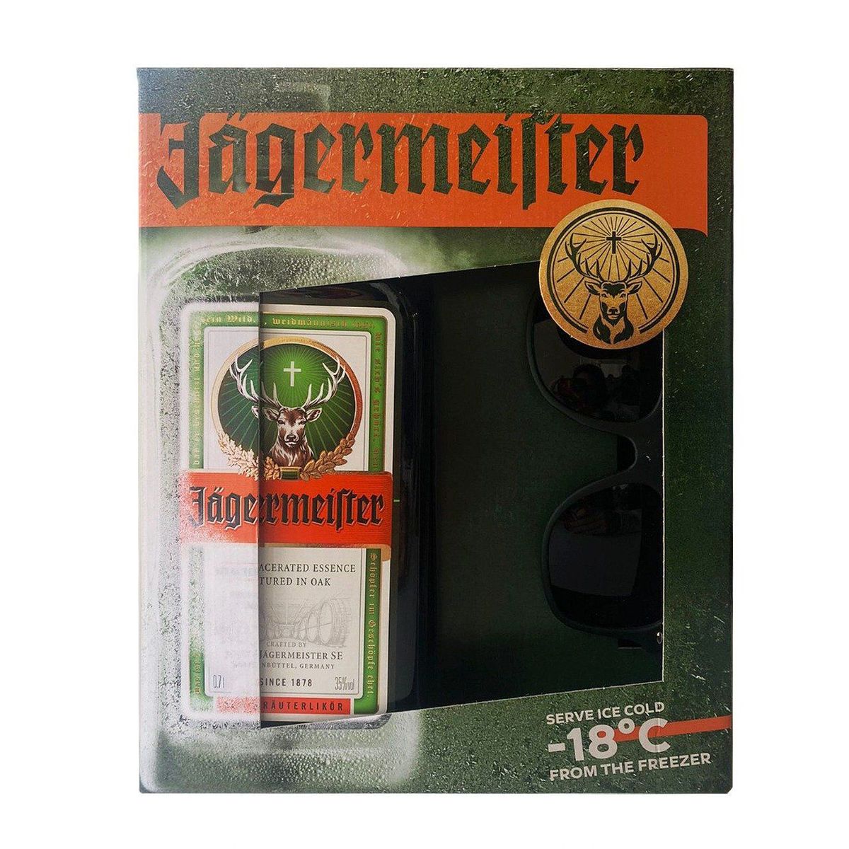 JAGERMEISTER - Licor Jagermeister 750 mL + Lentes