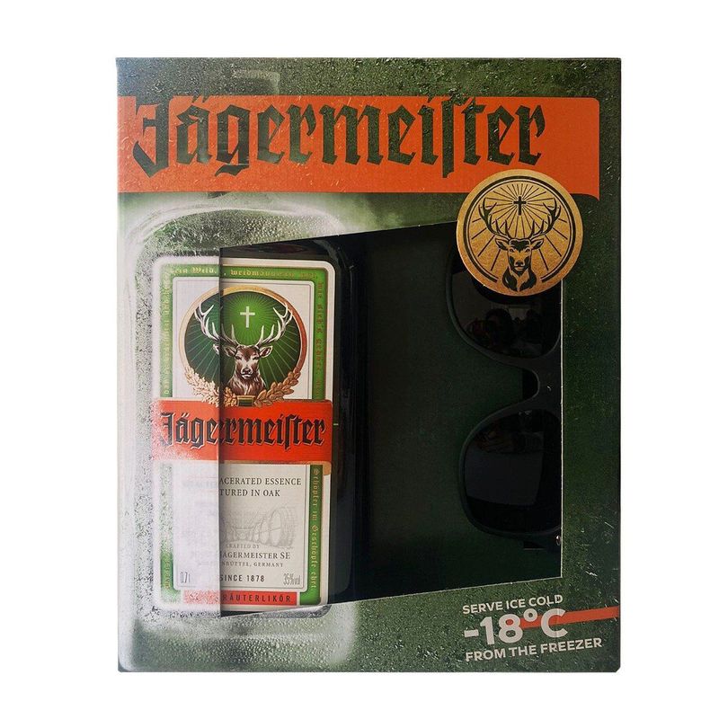 JAGERMEISTER - Licor Jagermeister 750 mL + Lentes