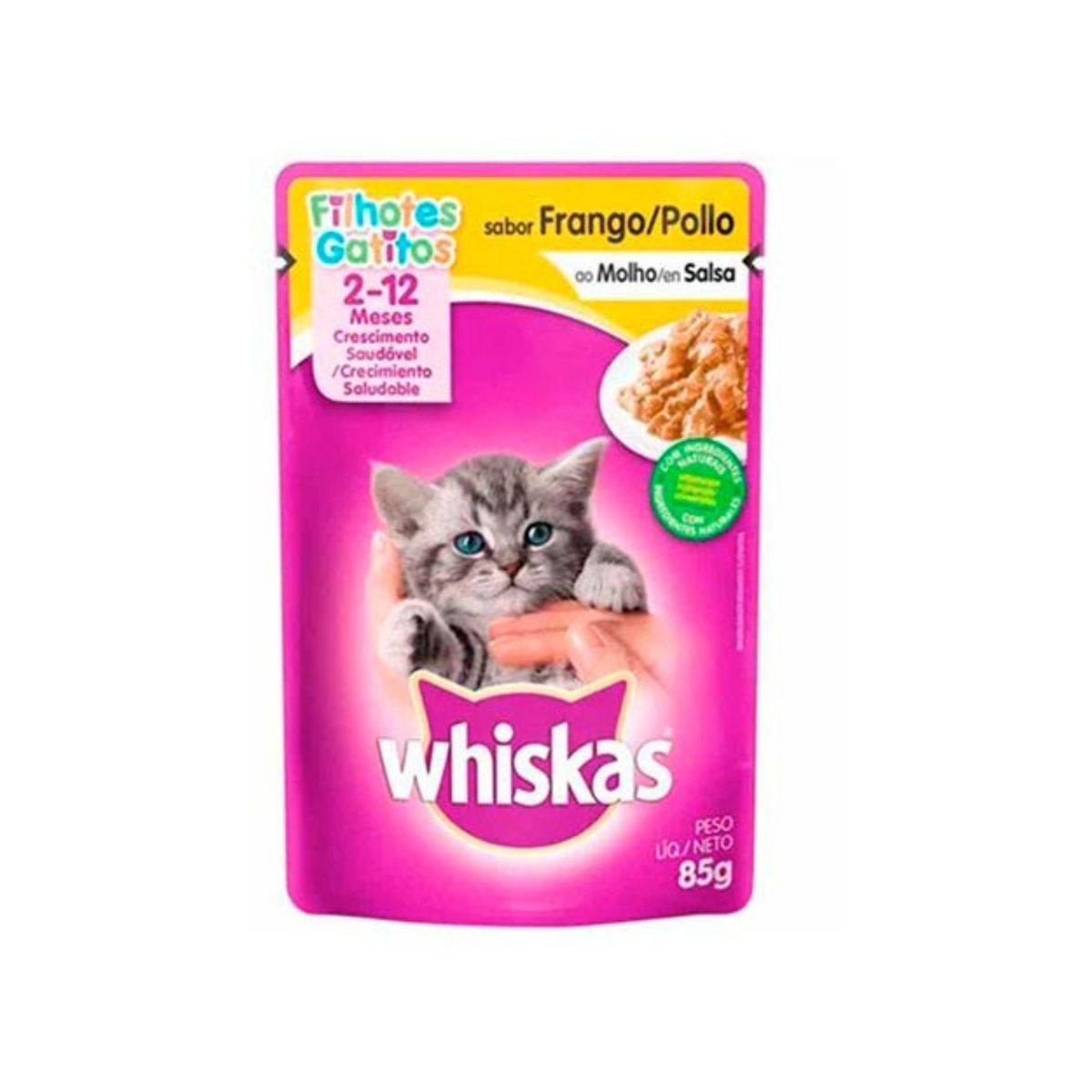 WHISKAS - Alimento Húmedo Gatitos Whiskas Pollo Doypack 85 g