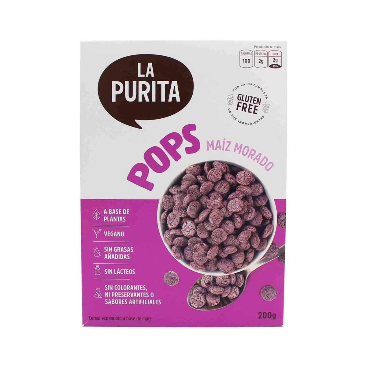 LA PURITA - Cereal Pops La Purita Maíz Morado Empaque 200 g