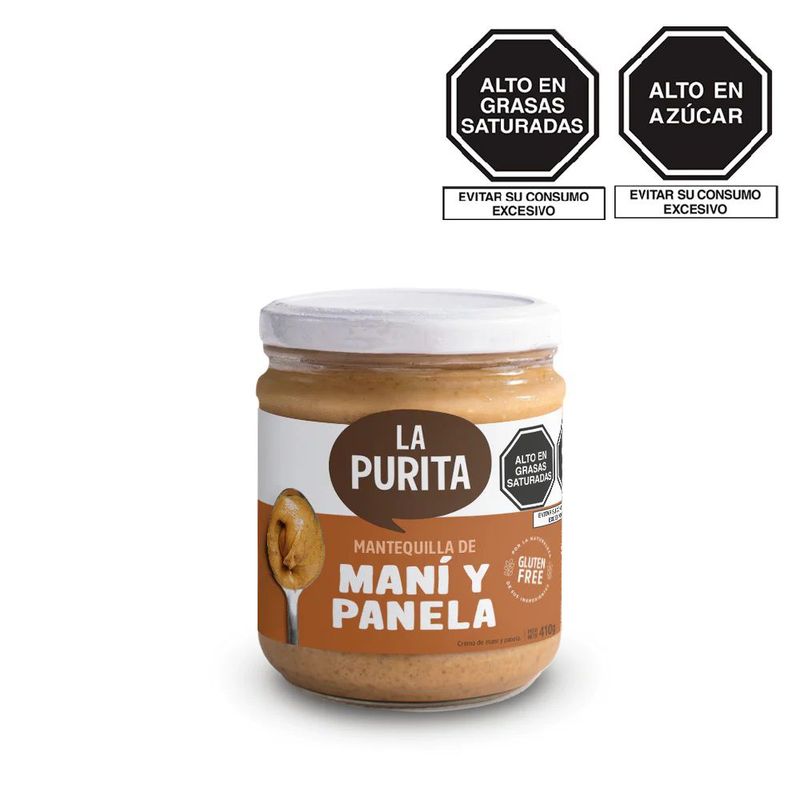 LA PURITA - Mantequilla Maní con Panela y Sal de Maras La Purita Empaque 410 g