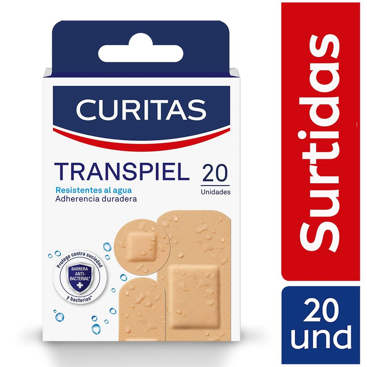 CURITAS - Curitas Adhesivas Transpiel Surtidas Caja 20 Und
